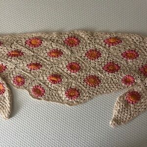 Crochet Floral Tie Tube Top